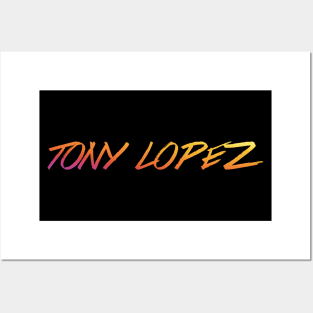 Tony Lopez Logo name single (rainbow) - Tiktok Lopez brothers Posters and Art